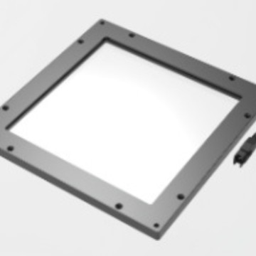 并设置第一弧形光源包括两个独立控制的光源分区